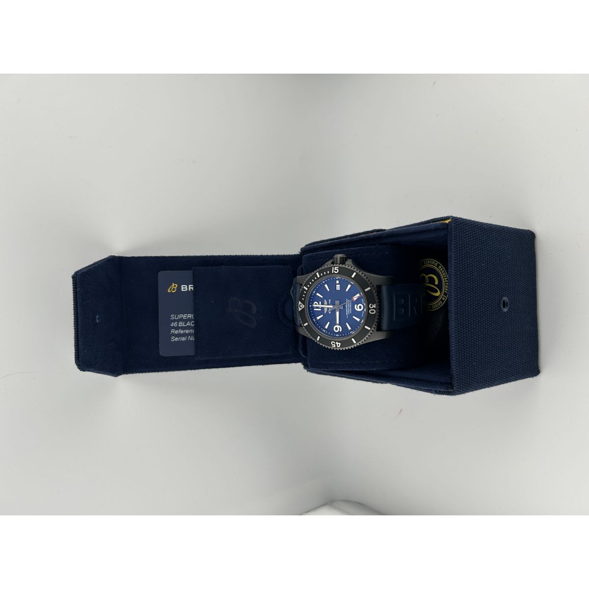 Breitling Superocean Automatic Blue Dial on Rubber Band Ref. M17368/M17368D71C1S1 Complete