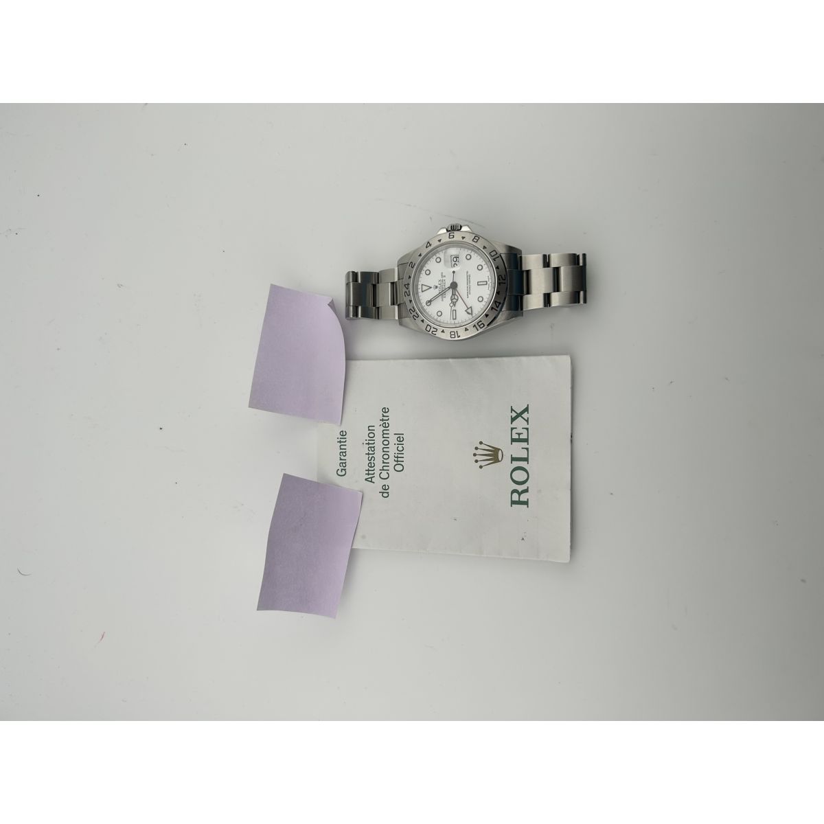 Rolex Explorer II White Dial on Oyster Ref. 16570 Papers 2005