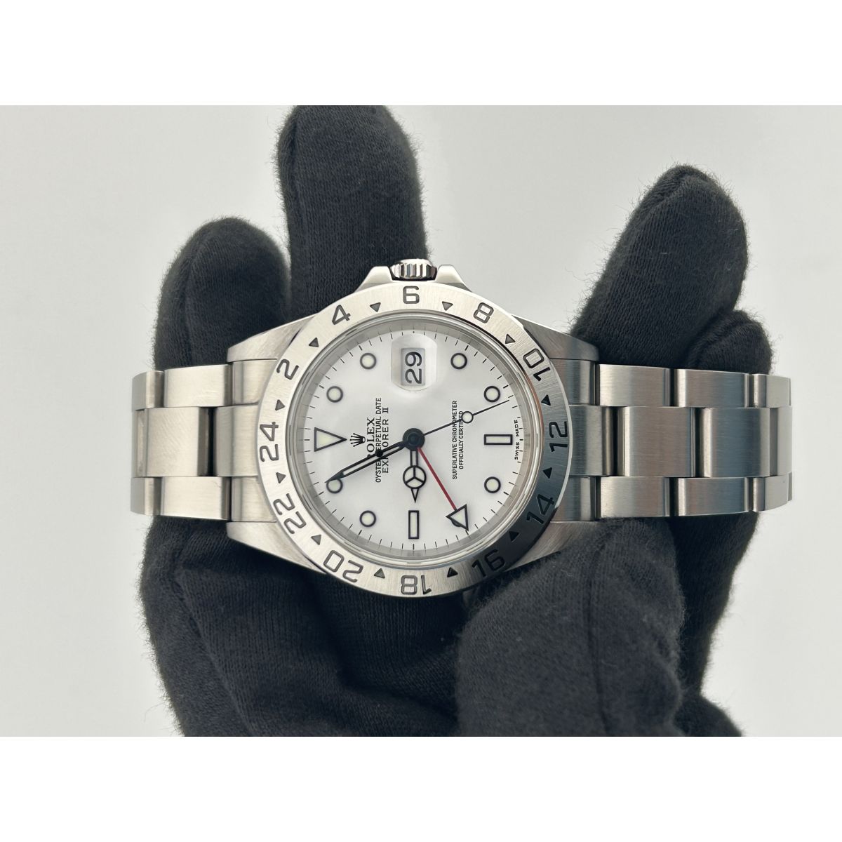 Rolex Explorer II White Dial on Oyster Ref. 16570 Papers 2005