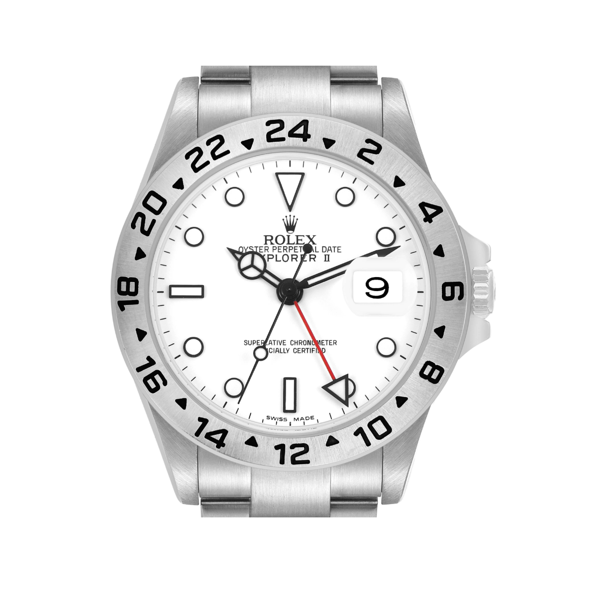 Rolex Explorer II White Dial on Oyster Ref. 16570 Papers 2005