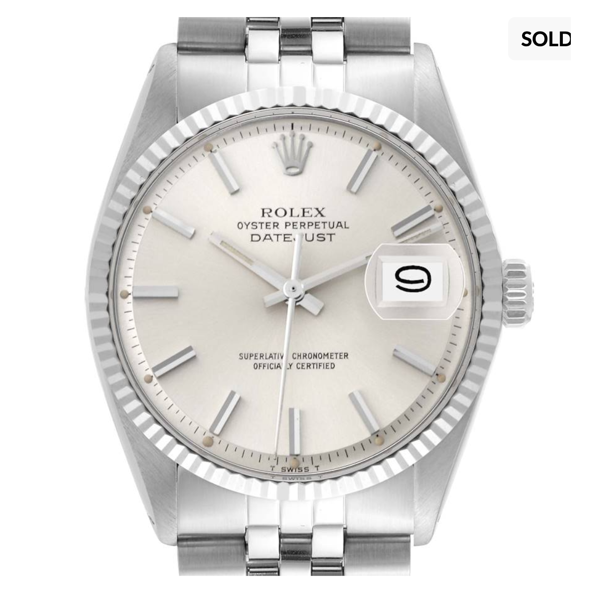 Rolex Datejust 36 Silver Index Dial on Jubilee Ref. 1601