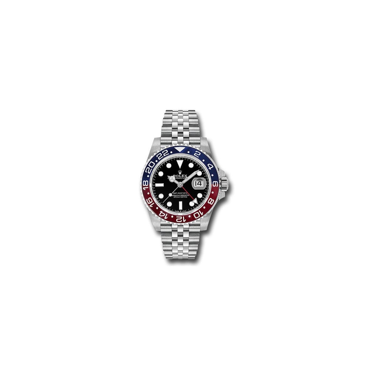 Rolex GMT-Master II Pepsi Black Dial on Jubilee D Link Bracelet Ref. 126710BLRO Card 2022