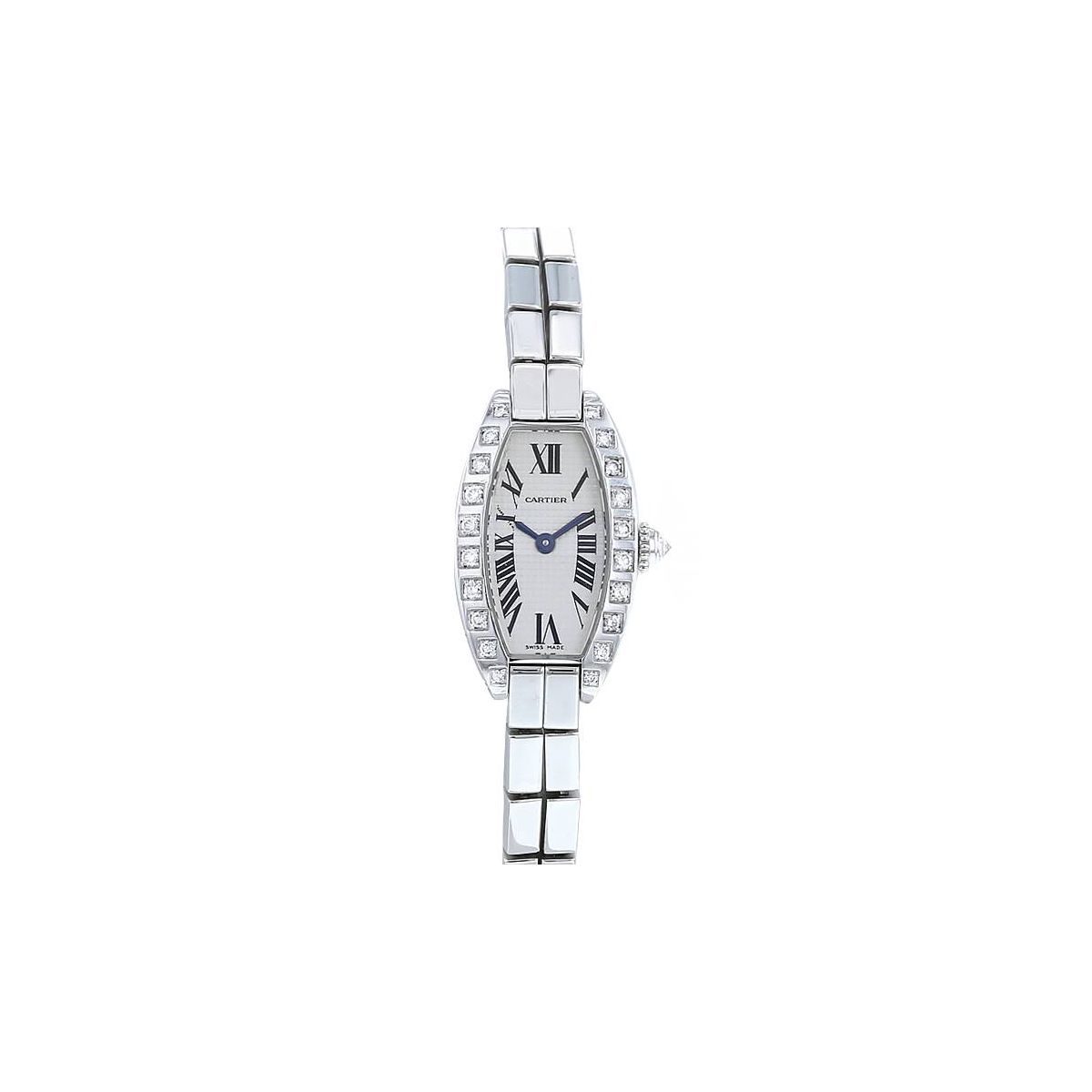 Cartier Tonneau Silver Roman Dial on Wg Ref. 2545