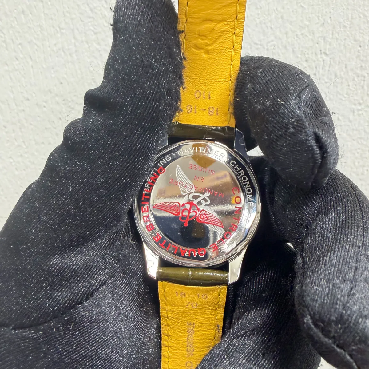 Breitling Navitimer Automatic Mint Green Dial on Leather Strap Ref A17395361L1P2 with Card