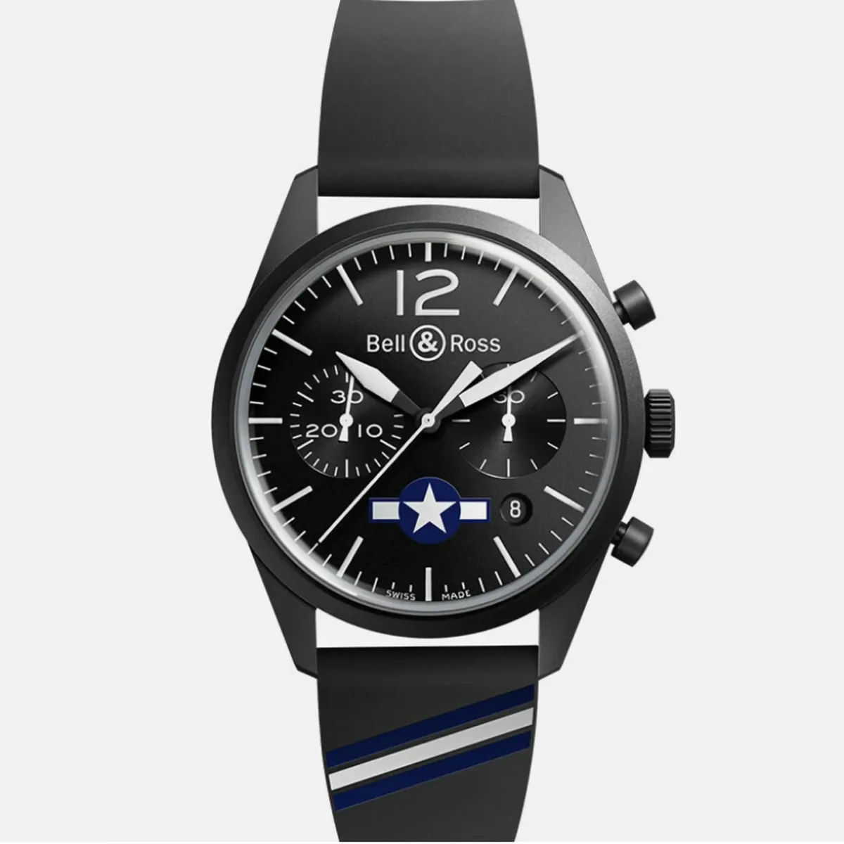 Bell & Ross Insignia B&P Black Dial On Rubber