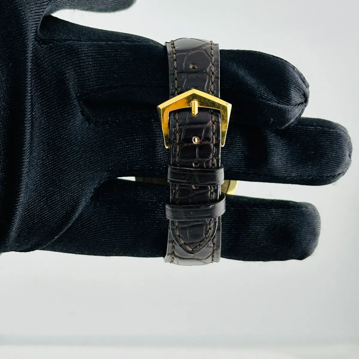 Patek Philippe Calatrava Officer B&P White Arabic Dial on Leather Strap Ref 5022J-013 with Papers 2000