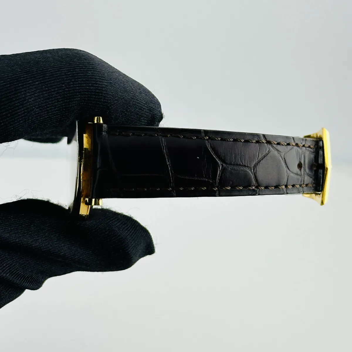 Patek Philippe Calatrava Officer B&P White Arabic Dial on Leather Strap Ref 5022J-013 with Papers 2000