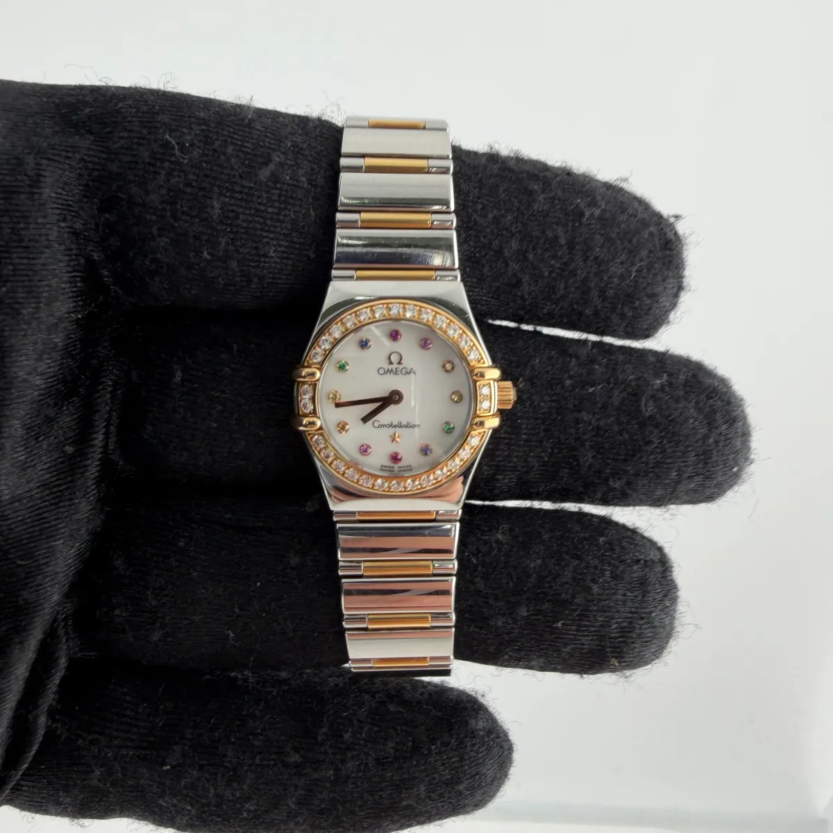 Omega Constellation White Mop Stone Dial Ref 1368.79.00 with Card 2012