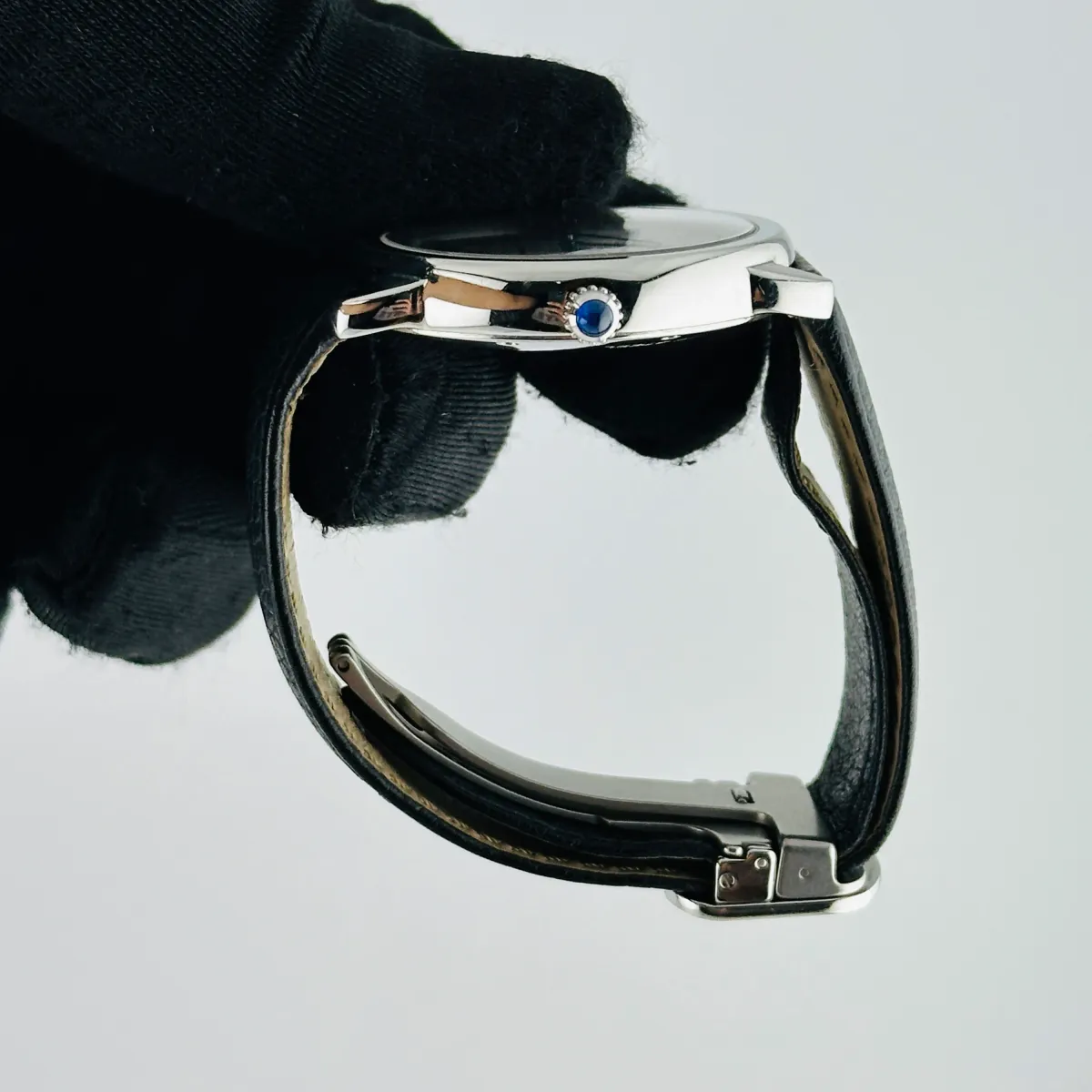 Cartier Ronde Solo Silver Roman Dial on Leather Ref 3939/WSRN0021