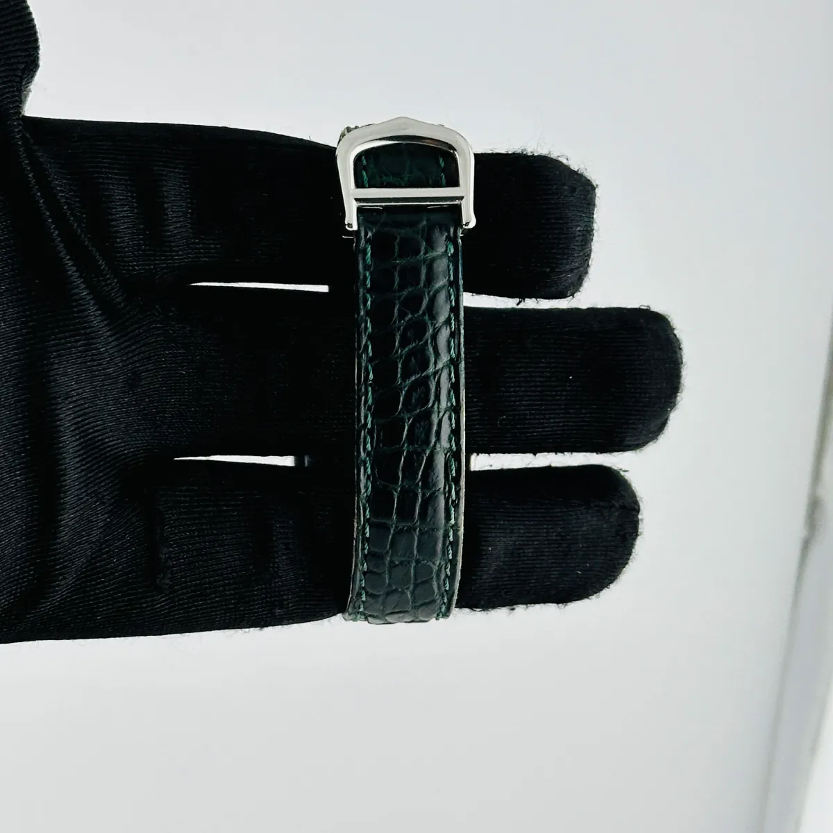 Cartier Panthere White Roman Dial on Green Leather Ref W250285E/11002