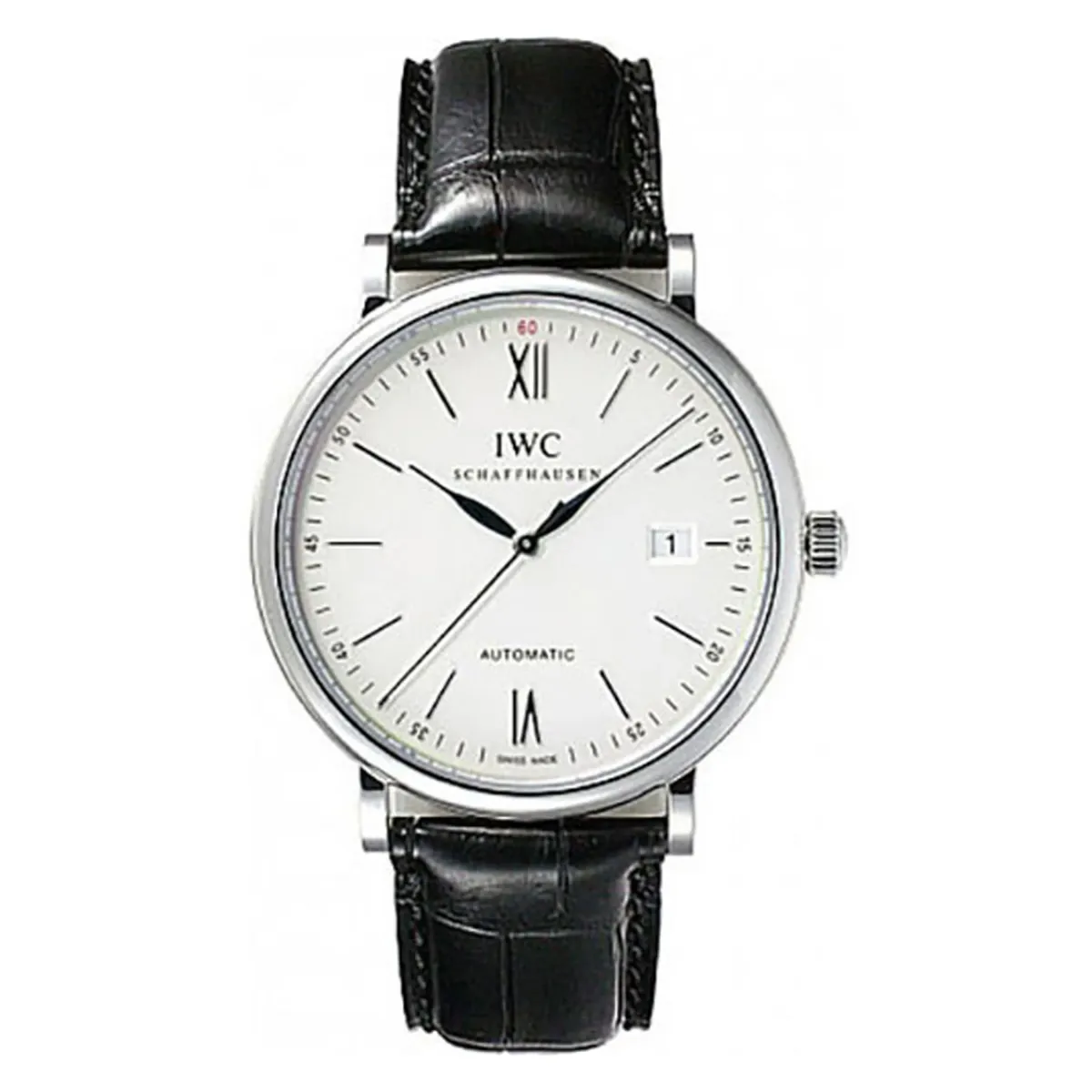 IWC Portofino Automatic Silver Dial on Leather Strap Ref IW356501 with Card 2015