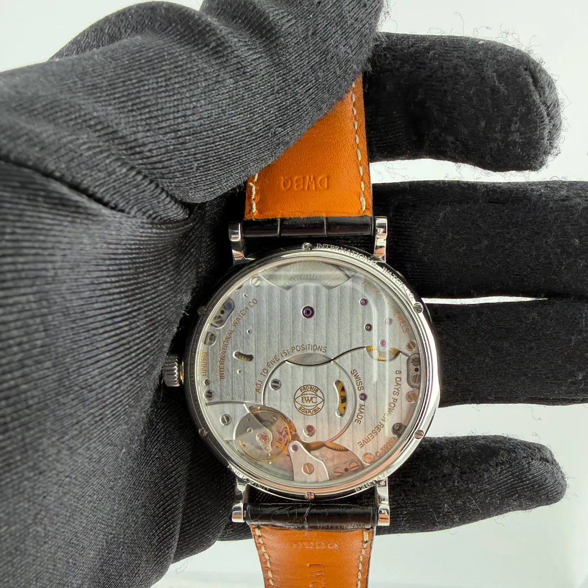 IWC Portofino Hand-Wound Eight Days Blue Dial on Leather Strap Ref IW510106 with Card 2017