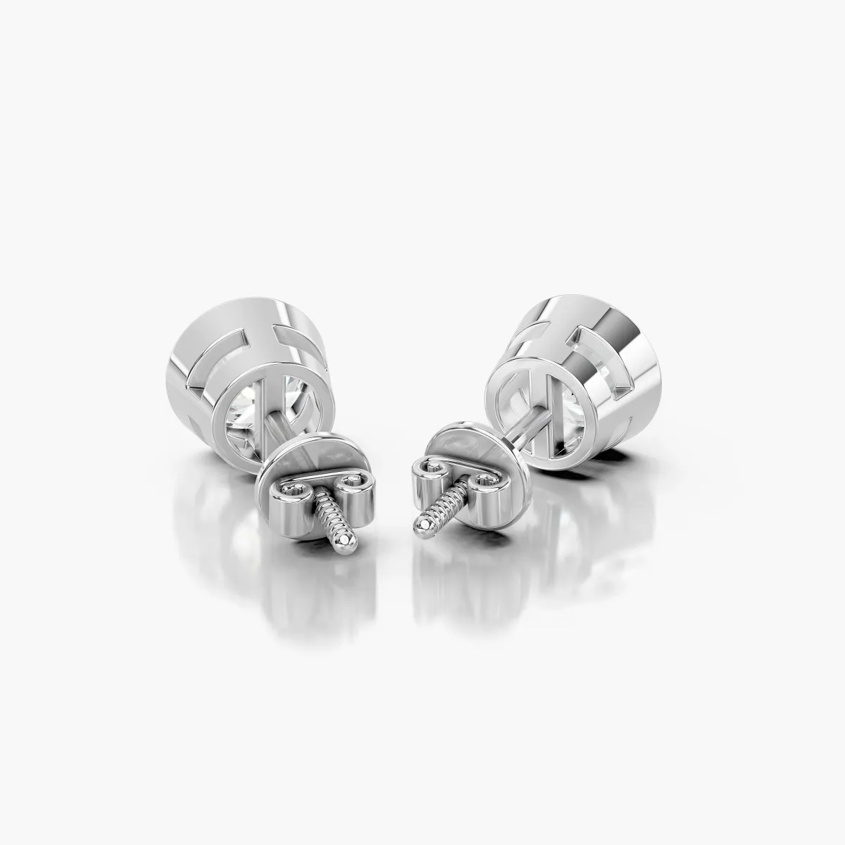 Round Solitaire Diamond Studs Earrings