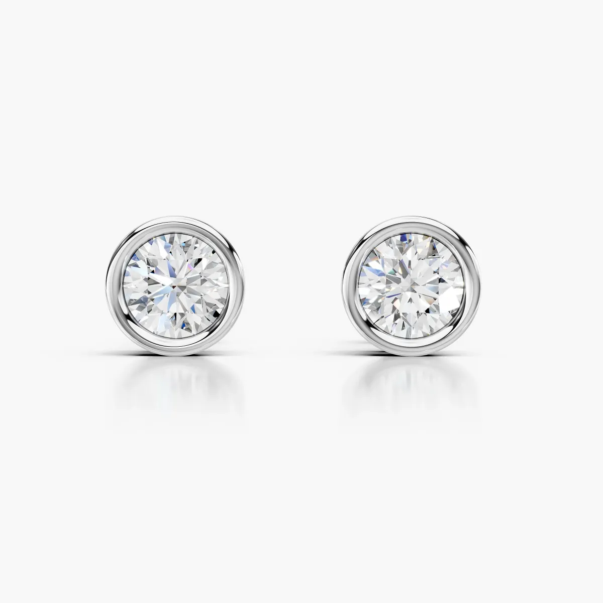 Round Solitaire Diamond Studs Earrings