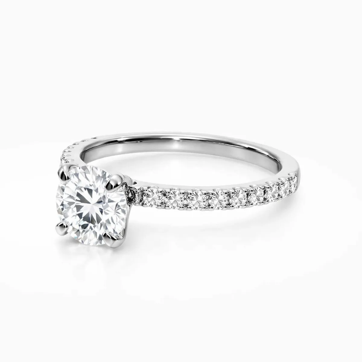 Isabella Round Brilliant Cut Natural Diamond Engagement Ring