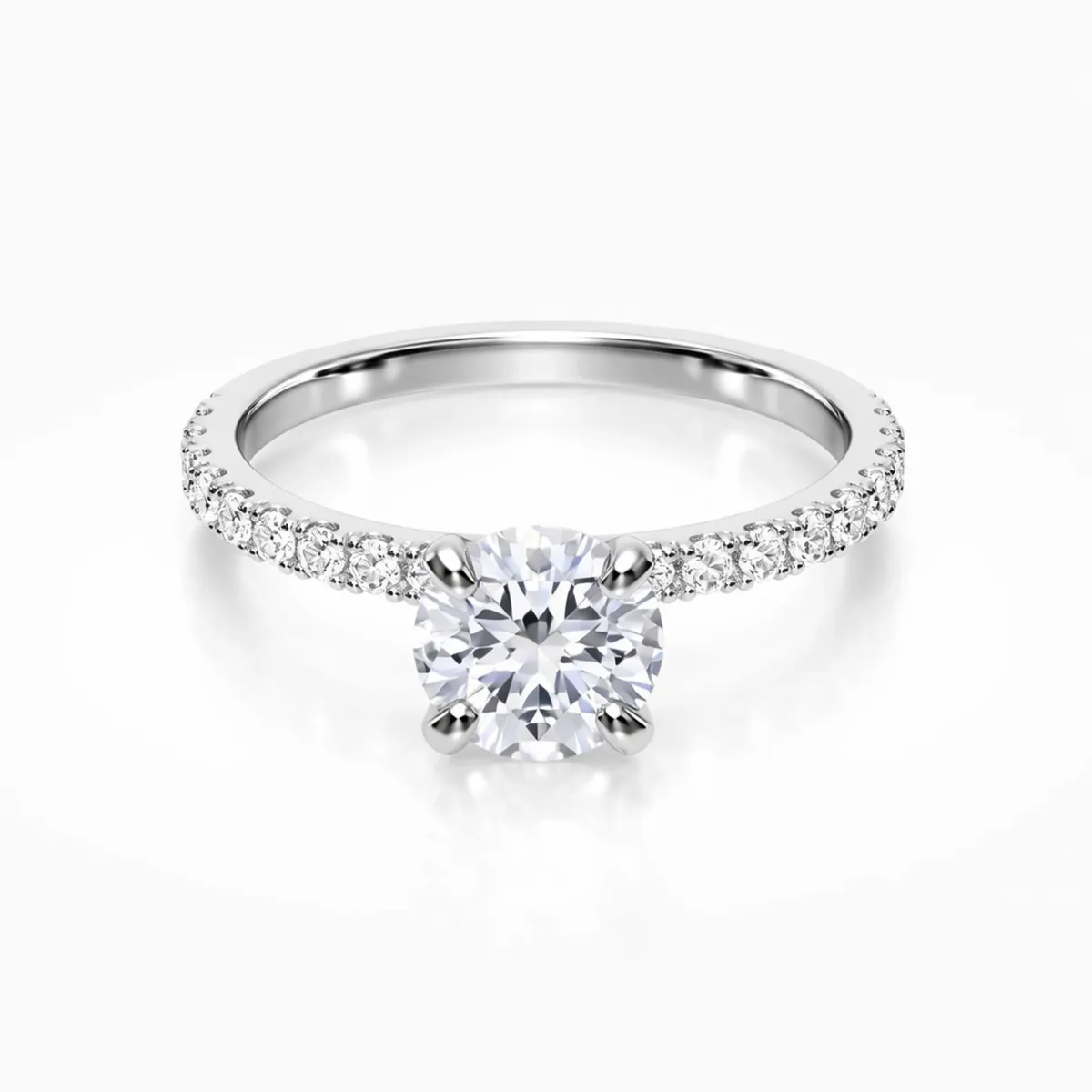 Isabella Round Brilliant Cut Natural Diamond Engagement Ring