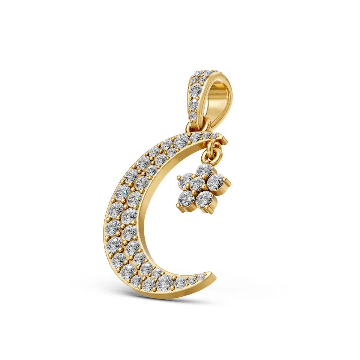 Natural Diamond Charm Pendant