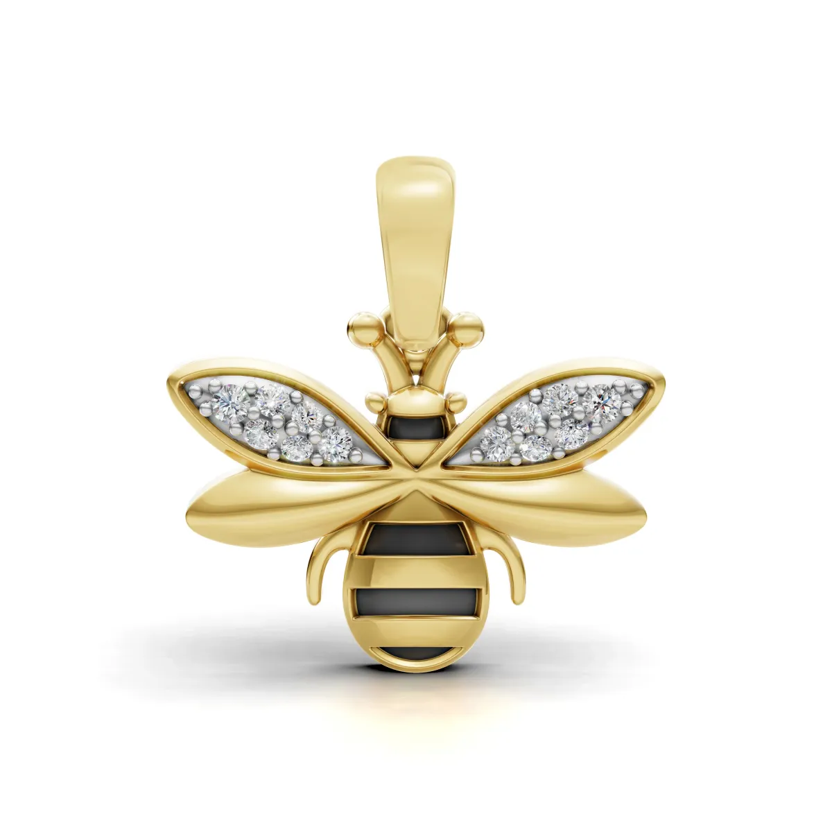 Bumble Bee Design Natural Diamond Pendant