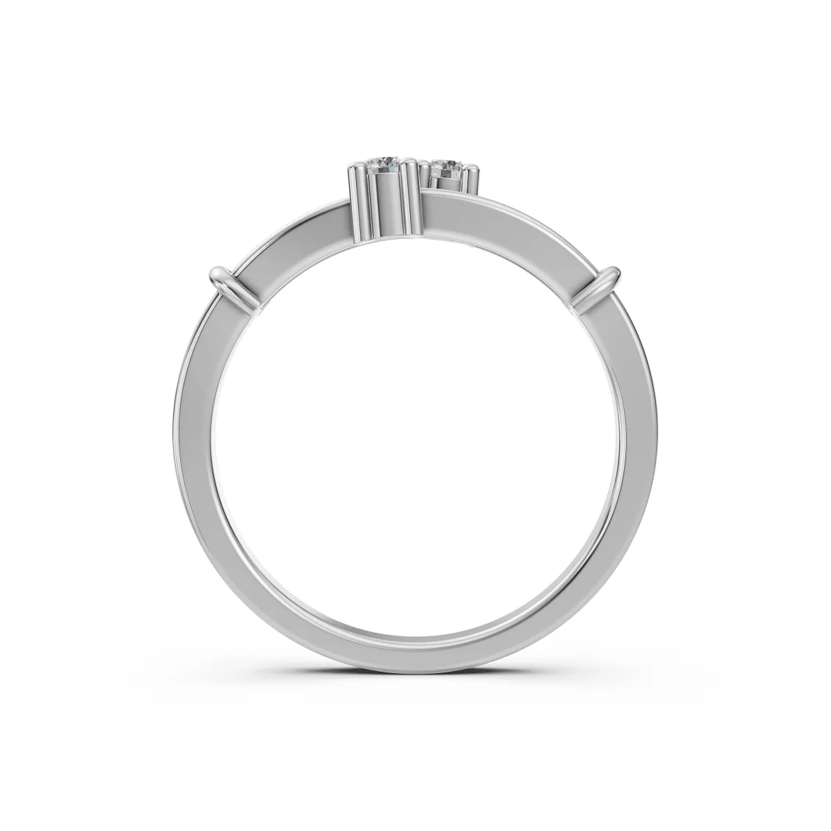 Anouk 0.12 CT Minimalist Ring With Dual Natural Diamond Design