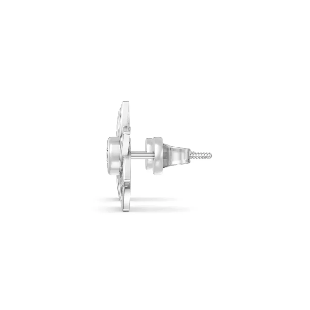 Floral Design 0.32 CT Natural Diamond Stud Earrings