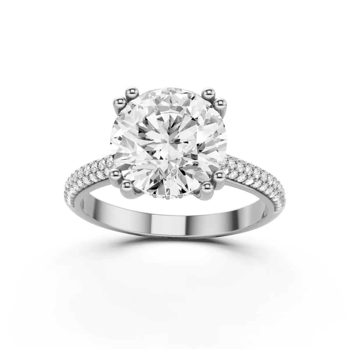 Esme 2.85 CT Round Lab Grown Diamond Engagement Ring