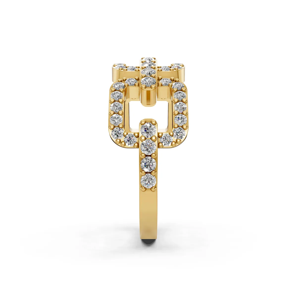 Chain Shaped Natural Diamond Ring