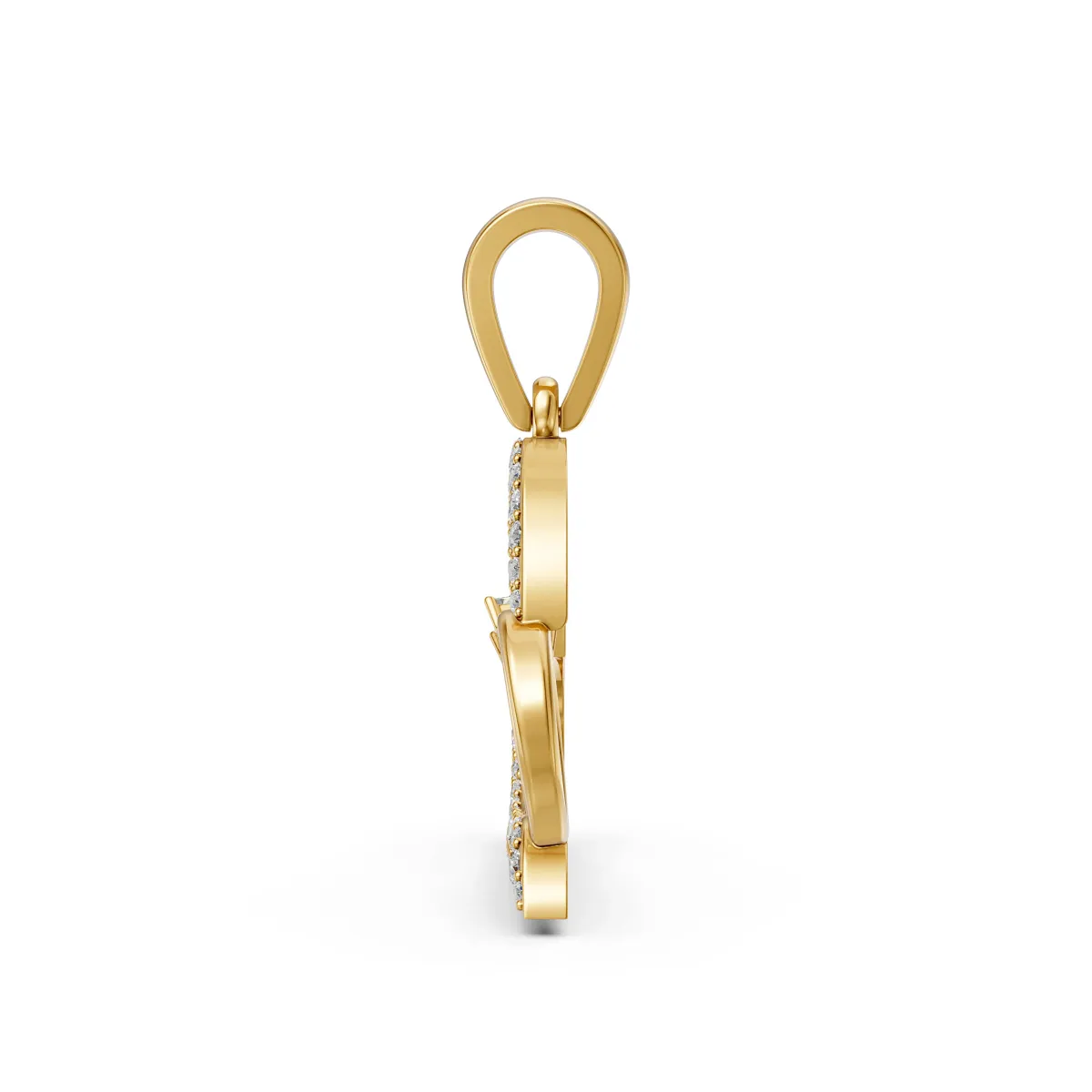 Intertwined Natural Diamond Heart Pendant