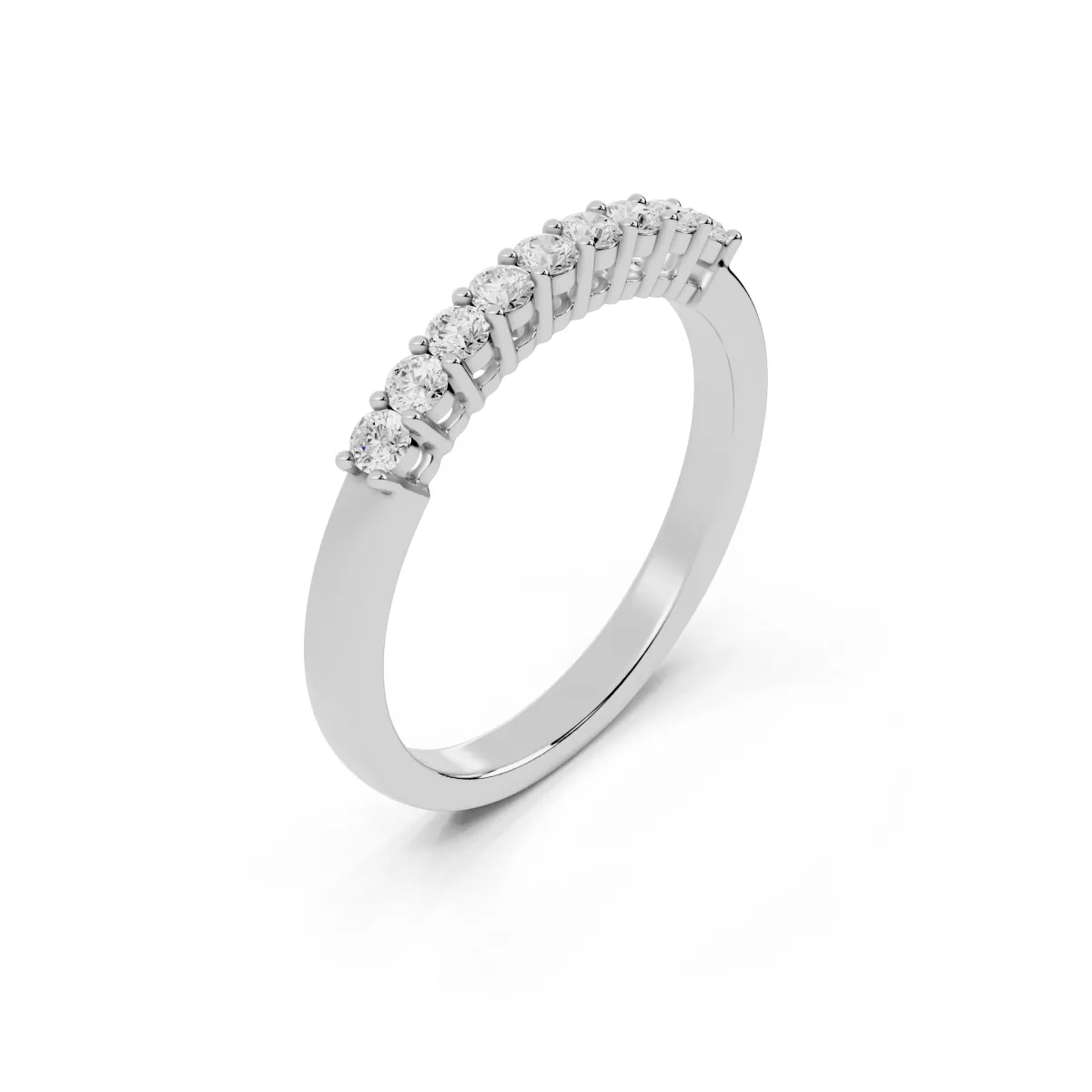 Luna Elegant Natural Diamond Half Eternity Ring For Women