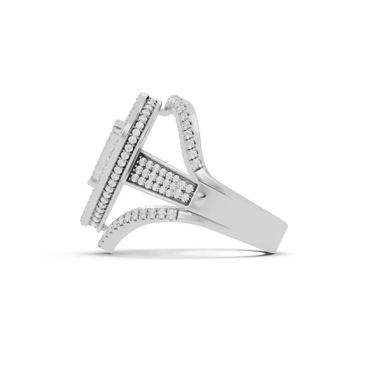 Nyla Romantic Heart Shape Round Natural Diamond Ring