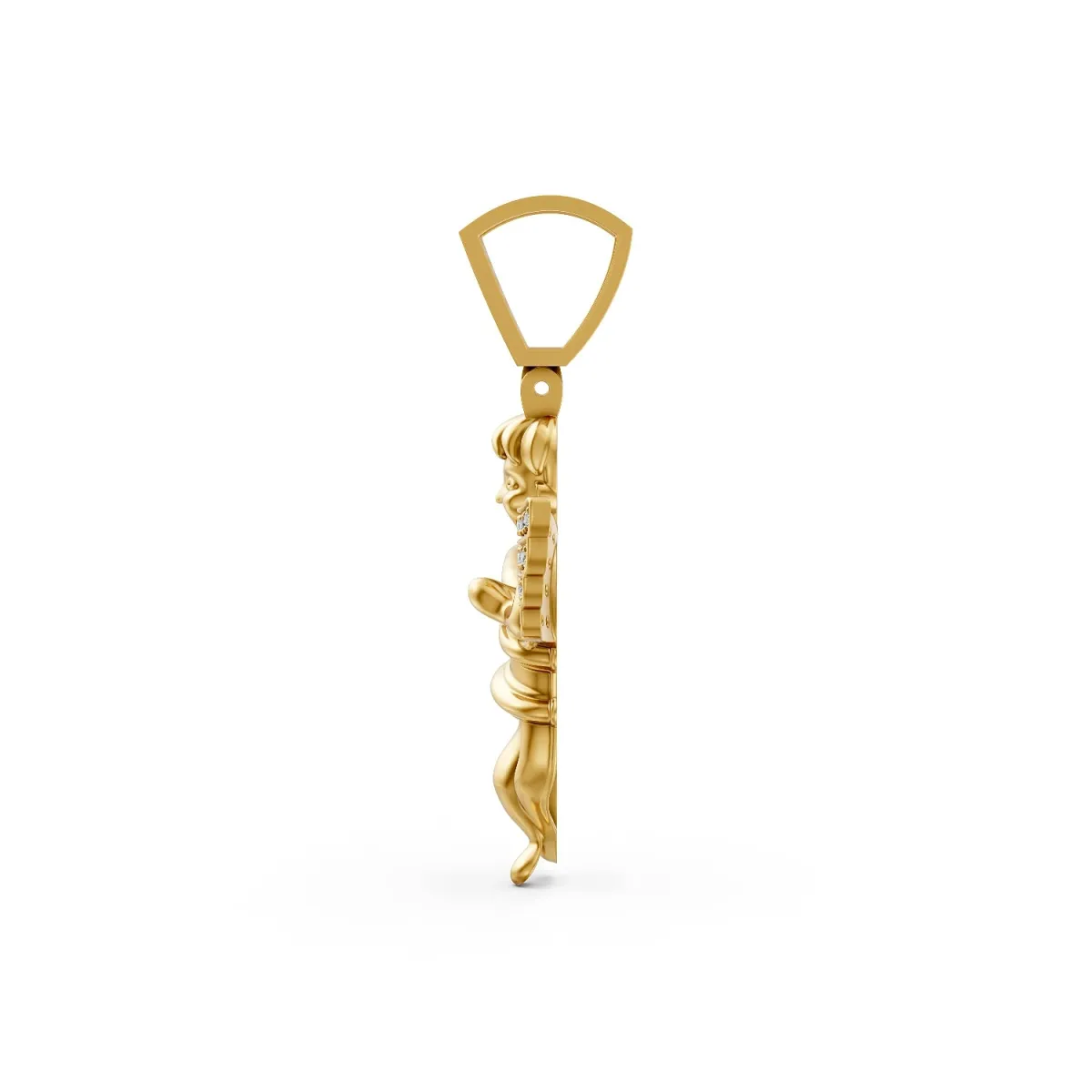 Angel Charm Natural Diamond Pendant