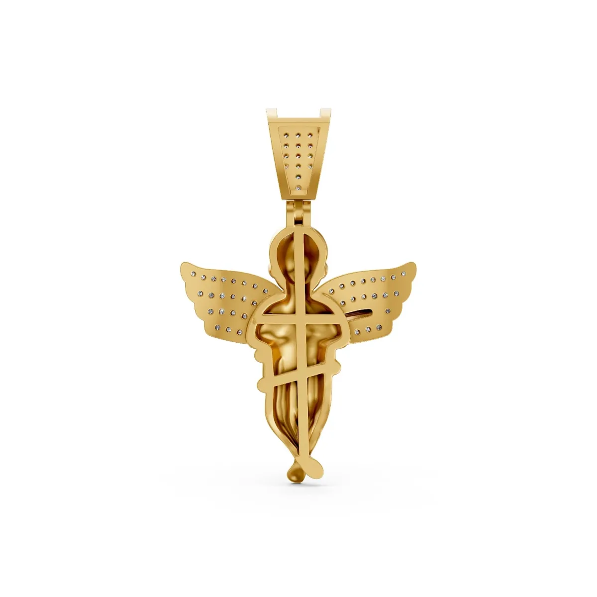Angel Charm Natural Diamond Pendant