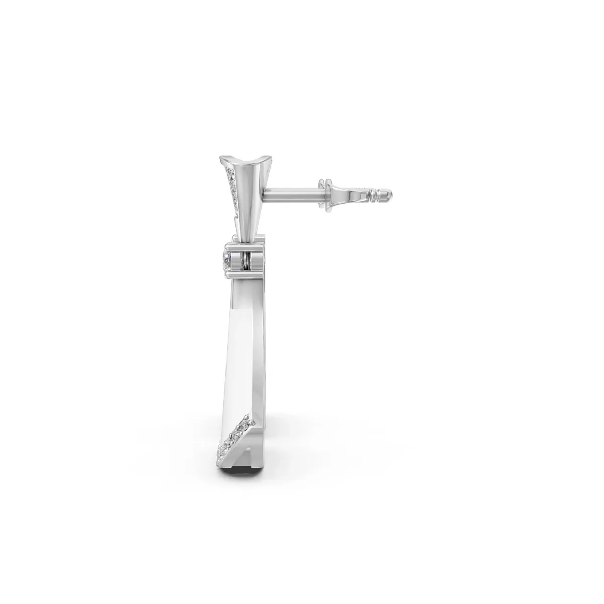 Mother Of Pearl Natural Diamond Earrings