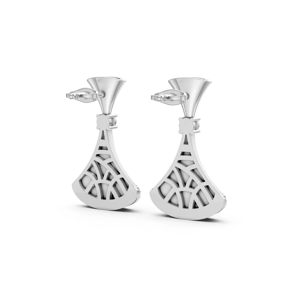 Mother Of Pearl Natural Diamond Earrings