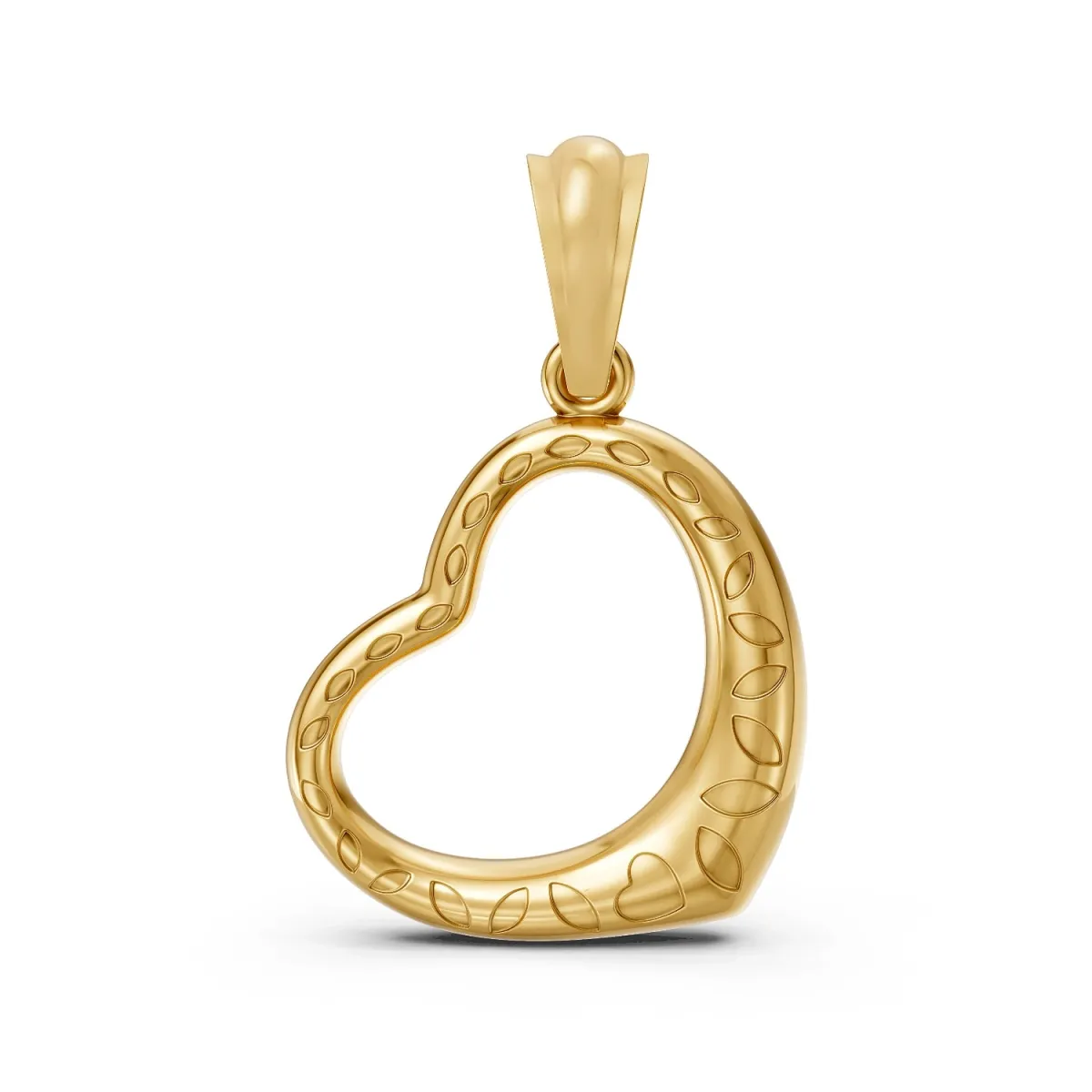 Natural Diamond Studded Heart Shaped Pendant