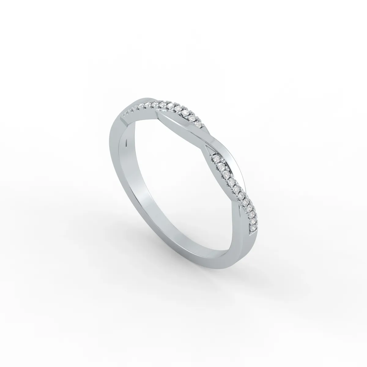 Luciana Designer Curved Natural Diamond Ring