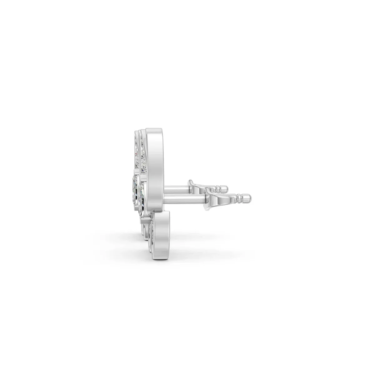 Butterfly Shape Natural Diamond Stud Earrings