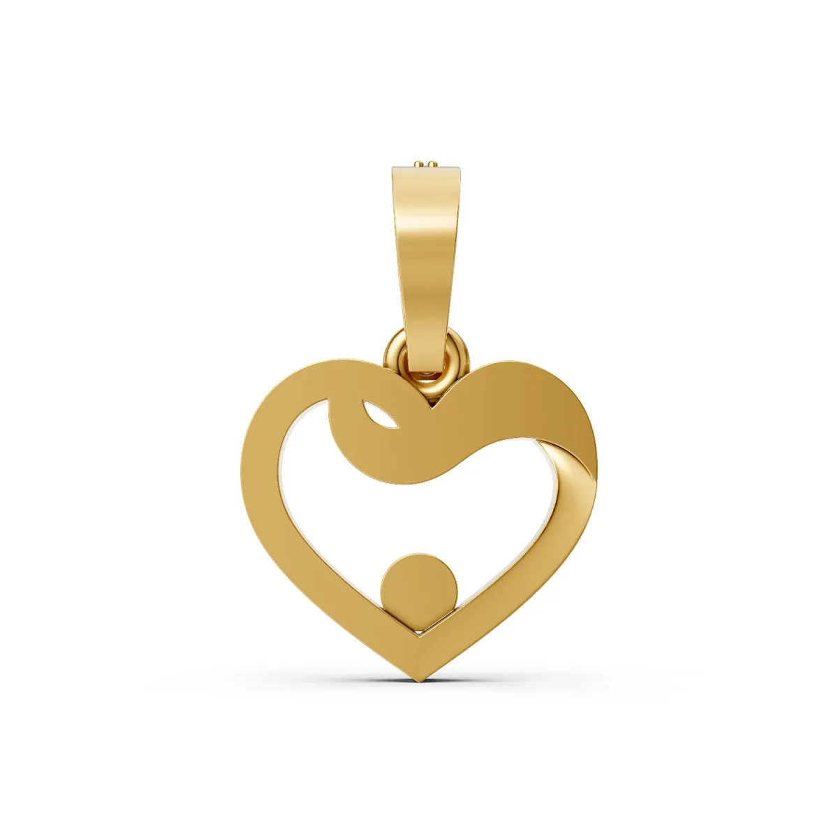 Entwined In Love Heart Design Natural Diamond Pendant