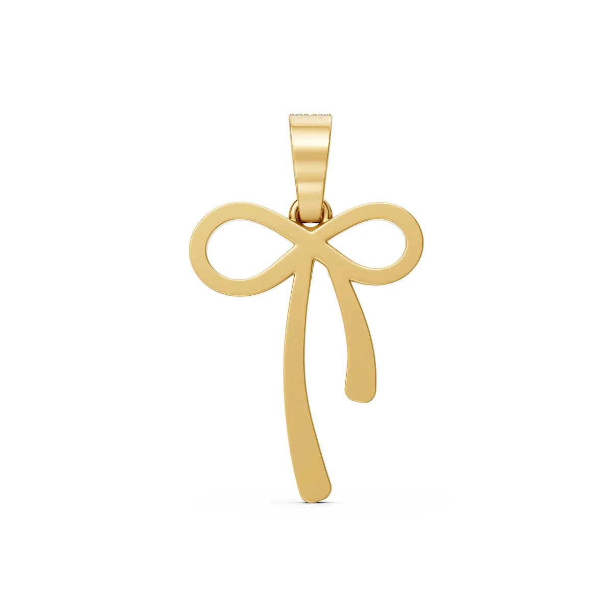 Natural Diamond Bow Pendant