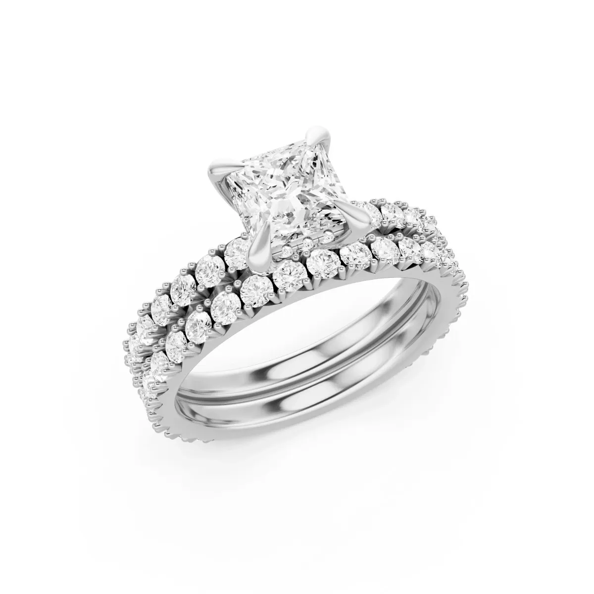 Princess Cut Lab Grown Diamond Engagement Ring