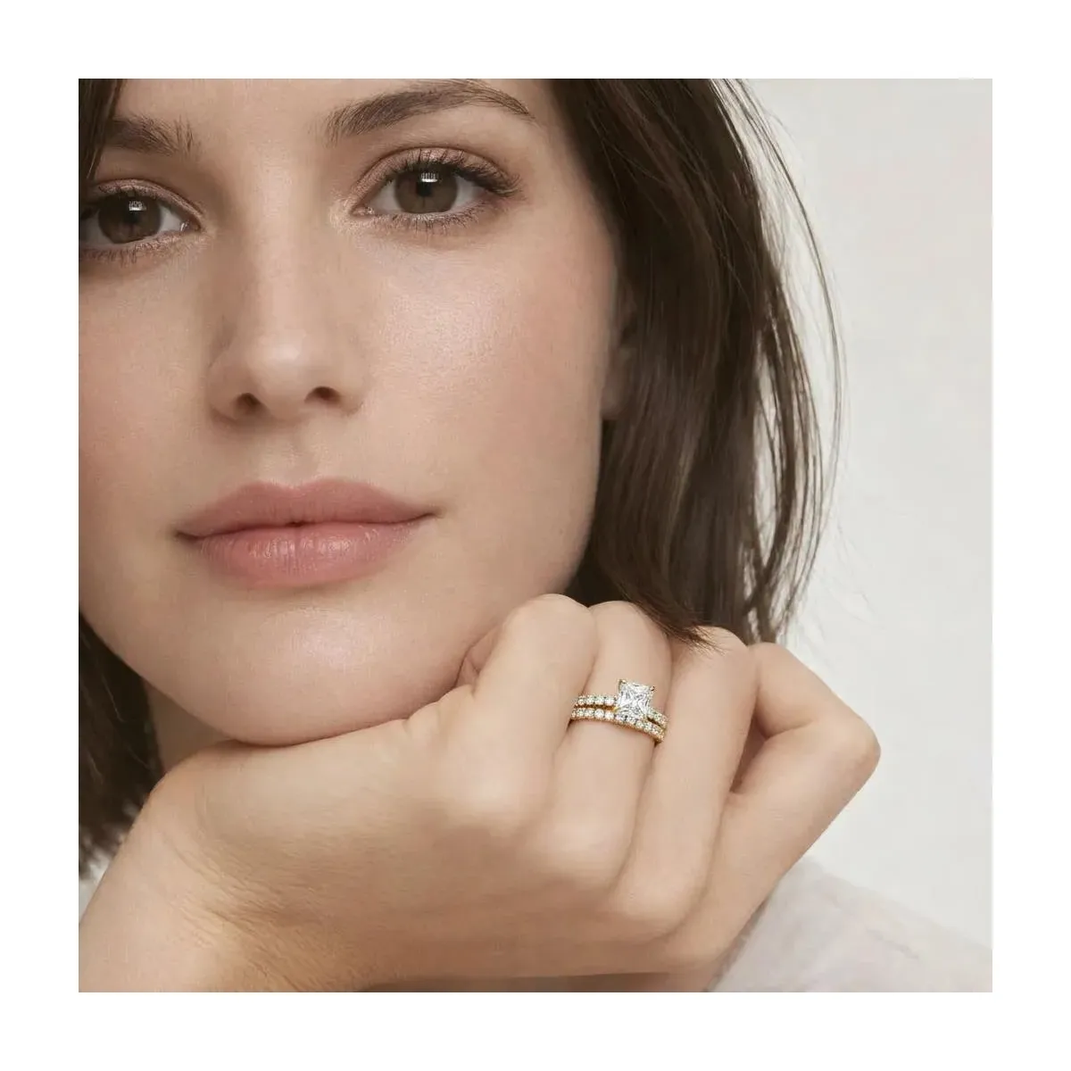 Princess Cut Lab Grown Diamond Engagement Ring