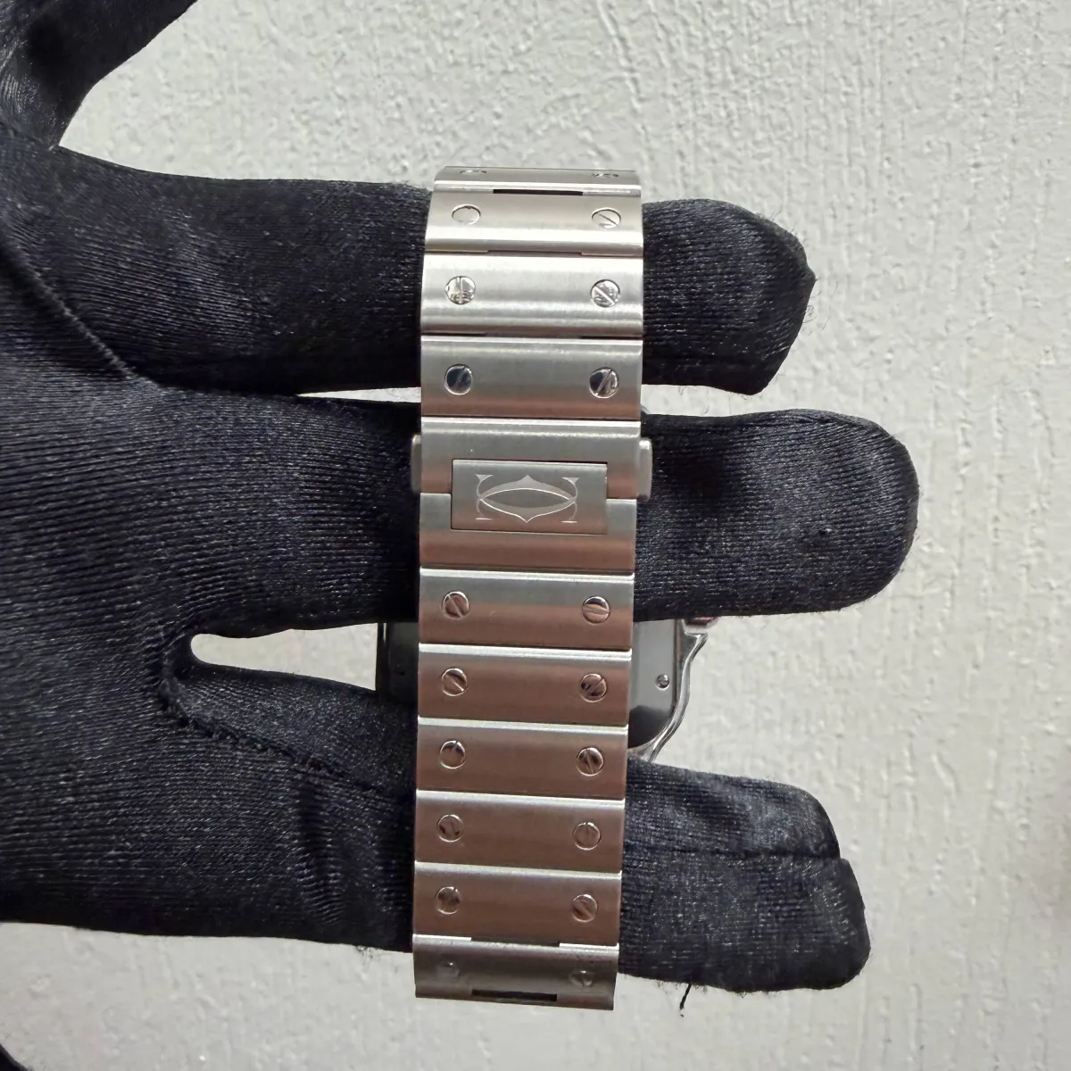 Cartier Santos De Cartier Large Green Dial On Bracelet