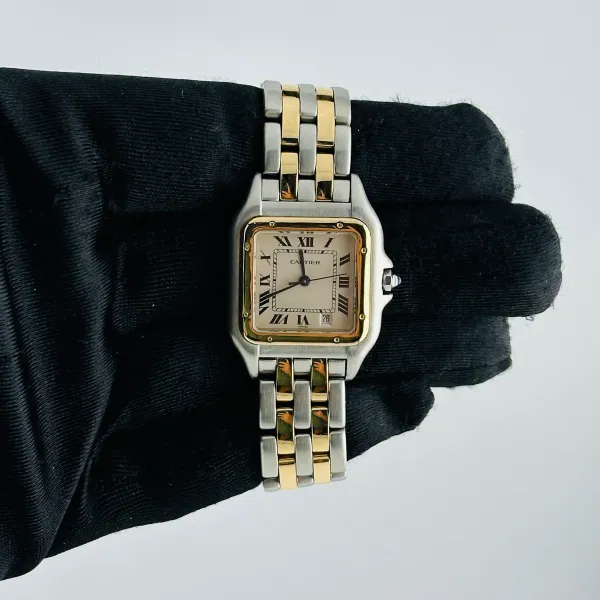 Cartier Panthere Large White Roman Dial On 5 Row Links