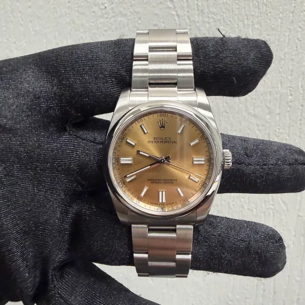 Rolex Oyster Perpetual White Grape Dial On Oyster