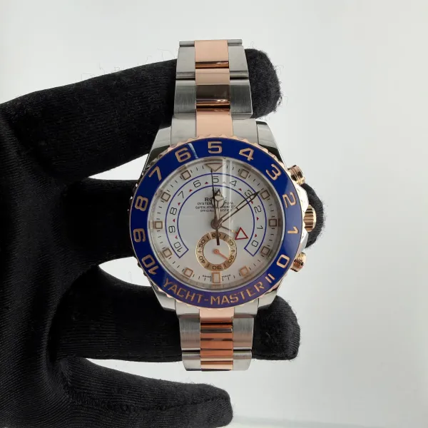 Rolex Yacht-Master II White Dial on Oyster Ref 116681 with New Style Card White 2018