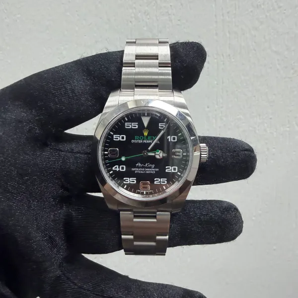Rolex Airking Black Dial on Oyster Ref 116900 with New Style Card White 2019