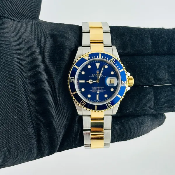 Rolex Submariner Date Blue Dial on Oyster Ref 16613