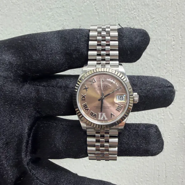 Rolex Datejust 31 Pink Roman Diamond 6 Dial on Jubilee Ref 278274 with New Style Card Green 2021
