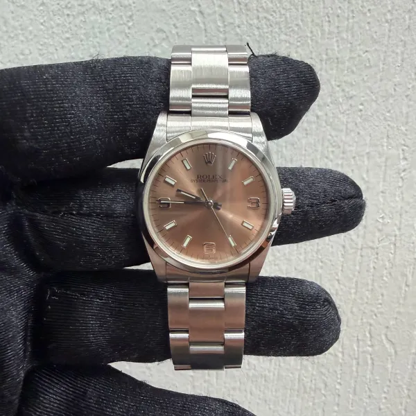 Rolex Oyster Perpetual Pink Dial On Oyster Ref 67480