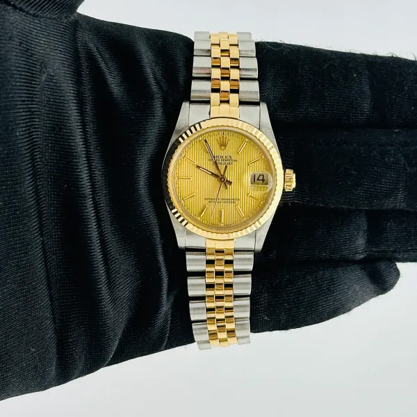 Rolex Datejust Champagne Tapestry Dial On Jubilee