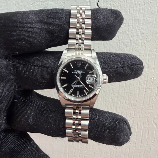 Rolex Datejust Black Dial on Jubilee